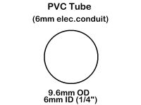 2440 - 6mm x 10mm PVC tube 4m lengths